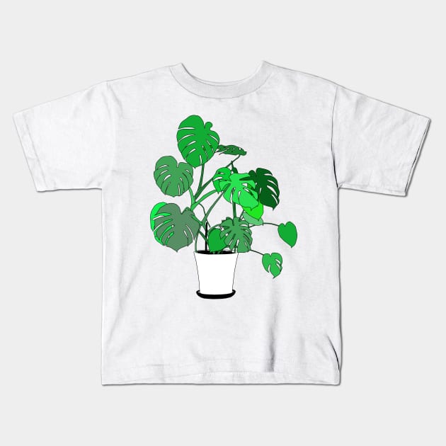 MONSTERA DELICIOSA Kids T-Shirt by edajylix